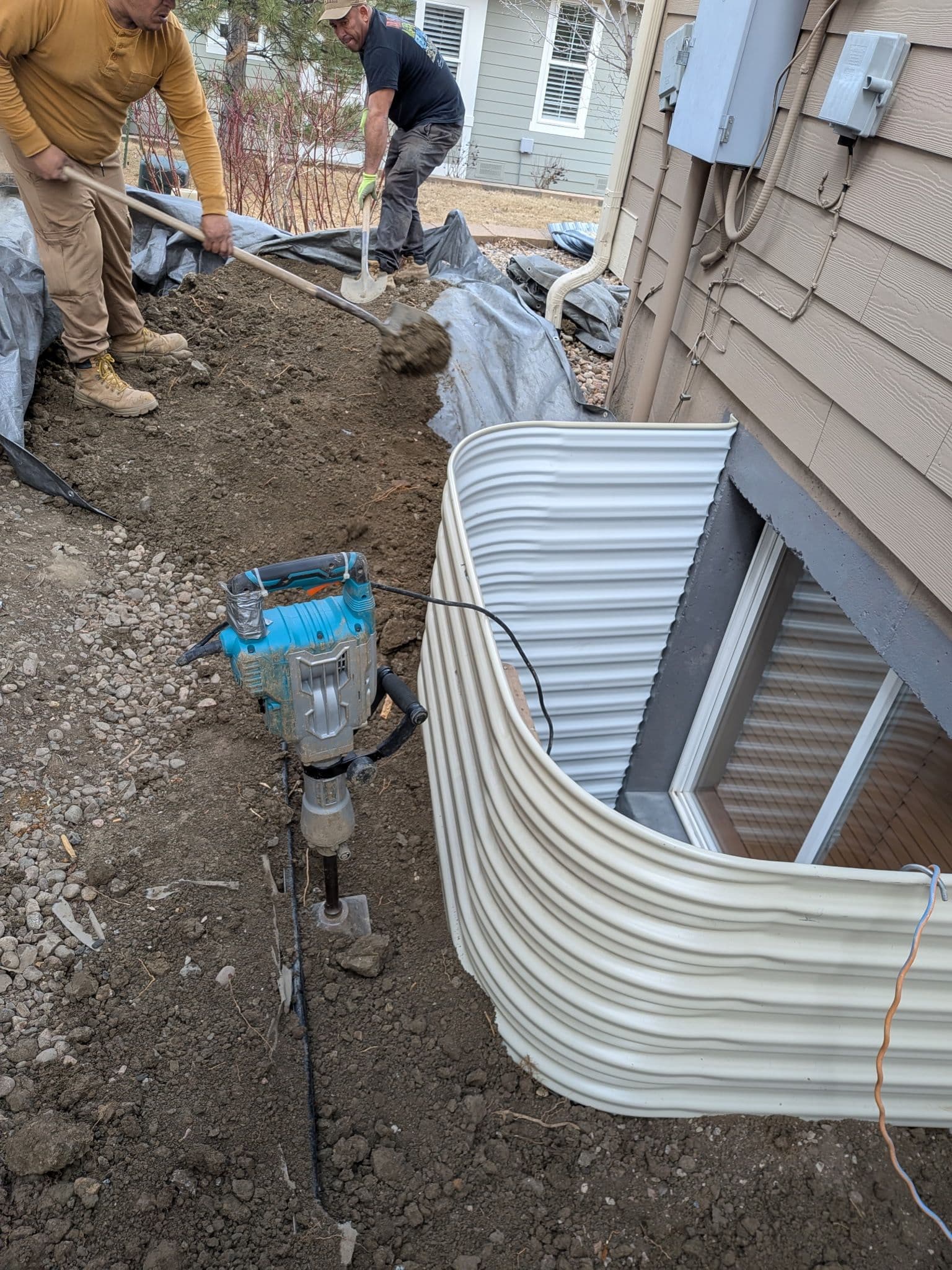 Gallery photos for Egress Window Wells Staircase Walkout and Full Exterior Finish: Image #7