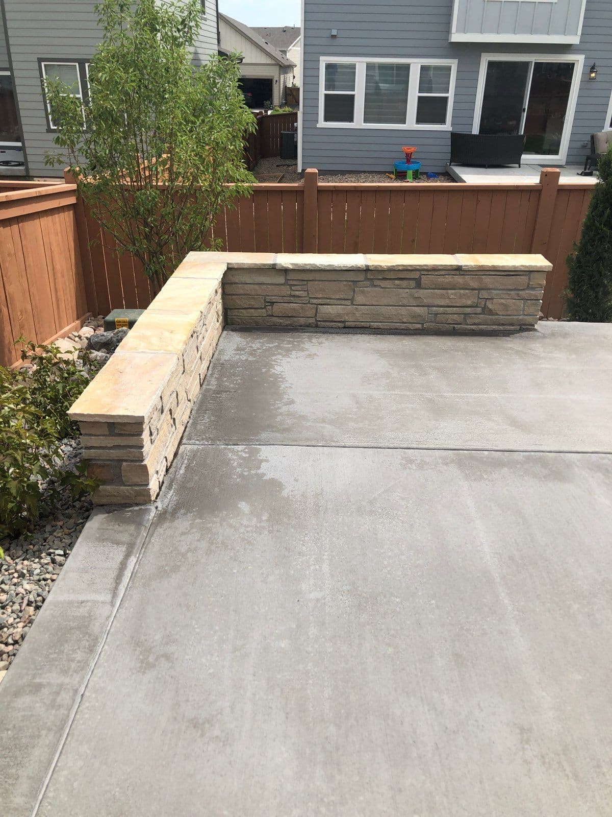 Gallery photos for New Concrete Patio Installation for Backyard Oasis: Image #1